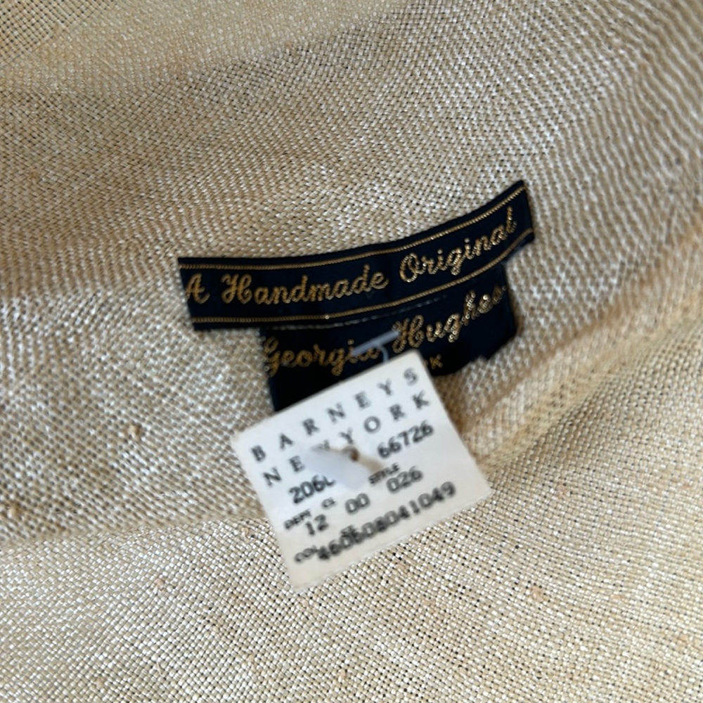 Georgia Hughes Vintage Straw Hat w/Tulle - Picture 4 of 8